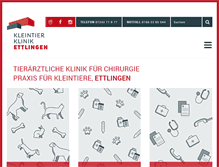 Tablet Screenshot of kleintierklinik-ettlingen.de